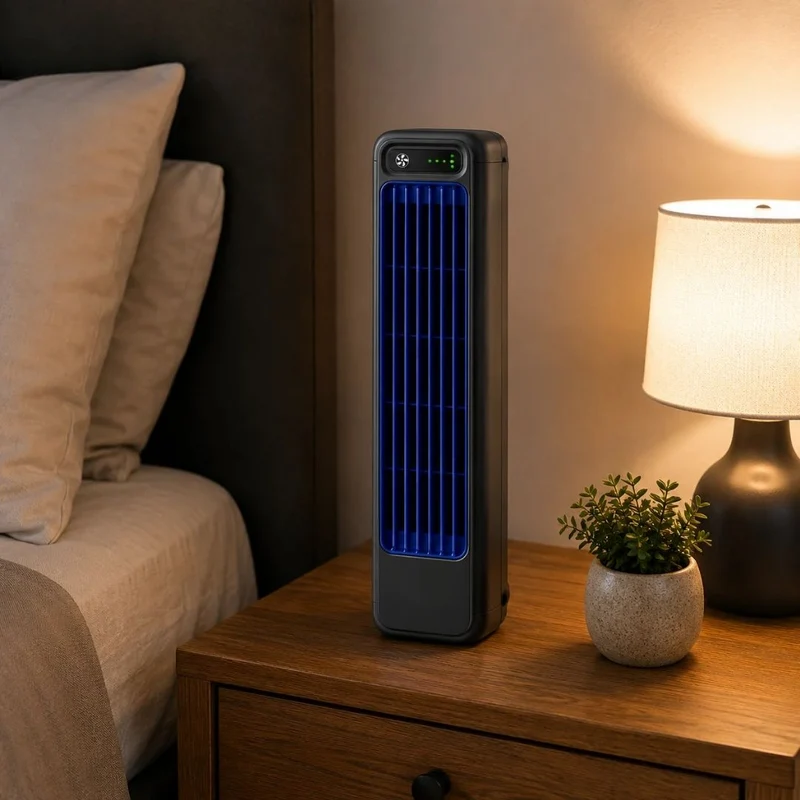 Bladloser Turmventilator mit Fernbedienung und einstellbaren Luftstufen – AeroTower
