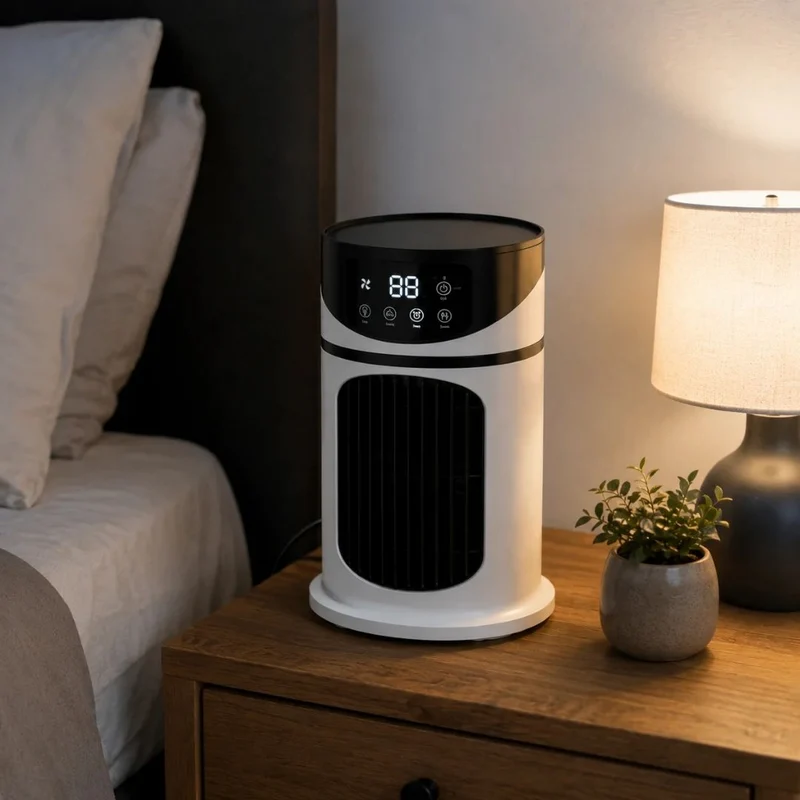Tragbarer USB Luftkühler mit LED-Display und Fernbedienung – CoolBreeze