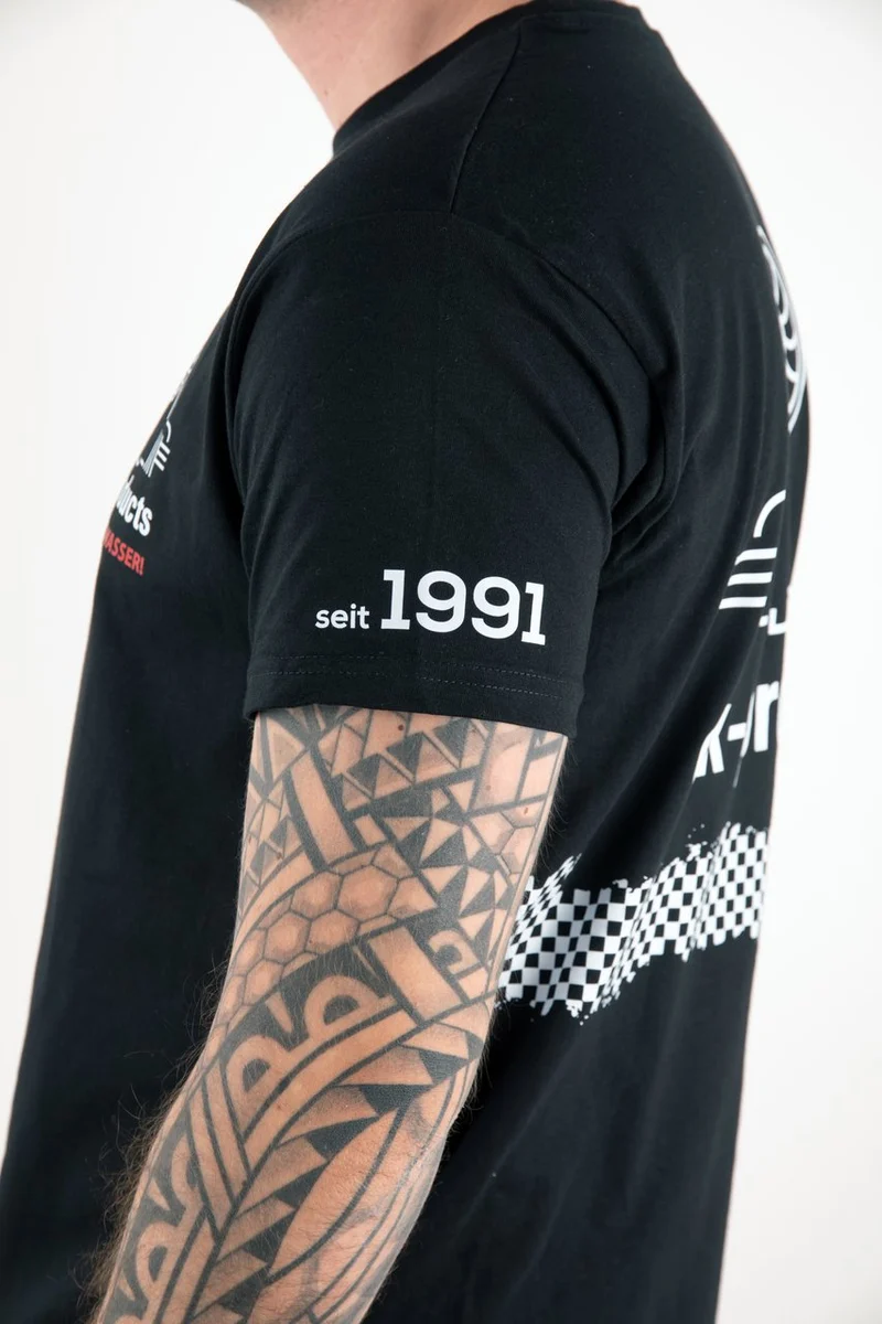 T-Shirt ok-products schwarz Luft spart Wasser