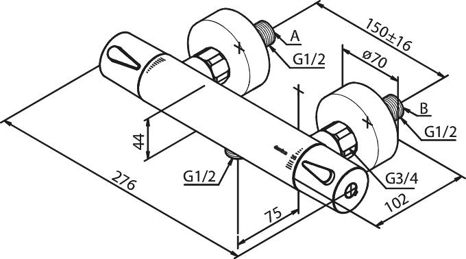DAMIXA Silhouet Premium Duschthermostat