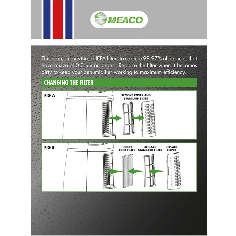 Meaco 12L LE HEPA-Filter (3er Pack)