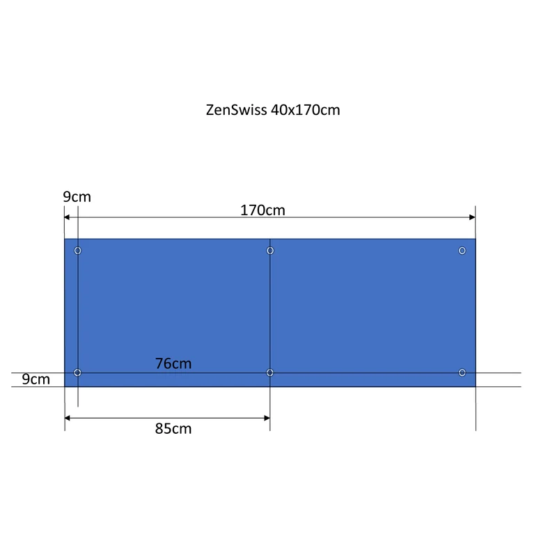 ZenSwiss - 570 W / 40 x 170 cm - Matt Weiss