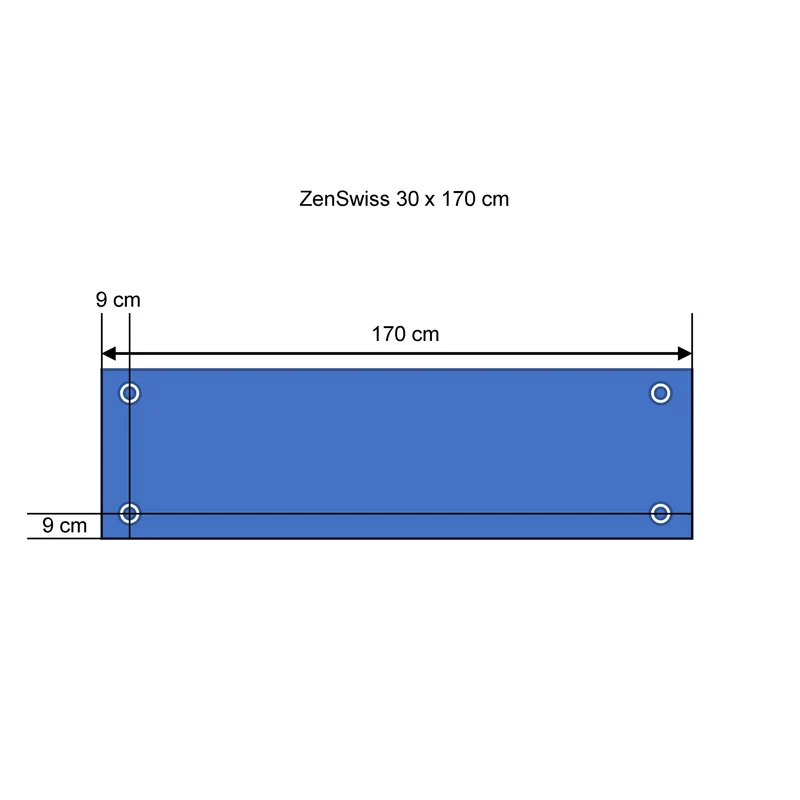 ZenSwiss - 400 W / 30 x 170 cm - Matt Weiss