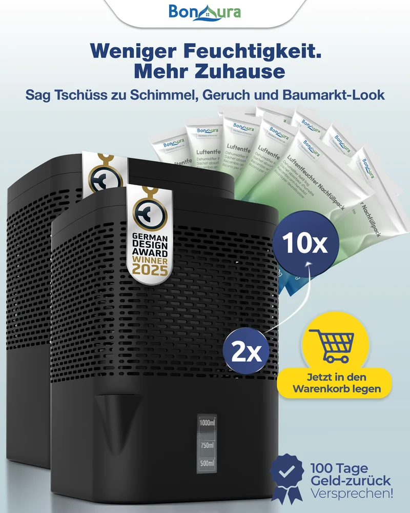 AirOne Super Sparset aus 2 x Luftentfeuchter ohne Strom und 10 x Granulat 680g