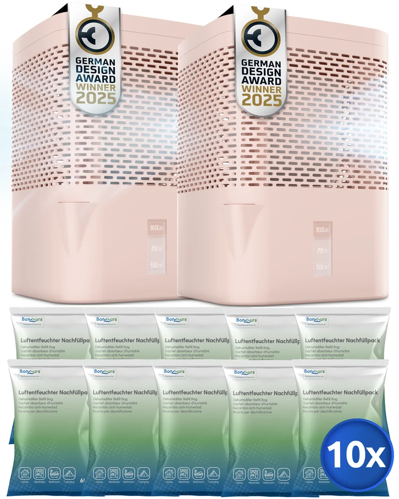 AirOne Super Sparset aus 2 x Luftentfeuchter ohne Strom und 10 x Granulat 680g
