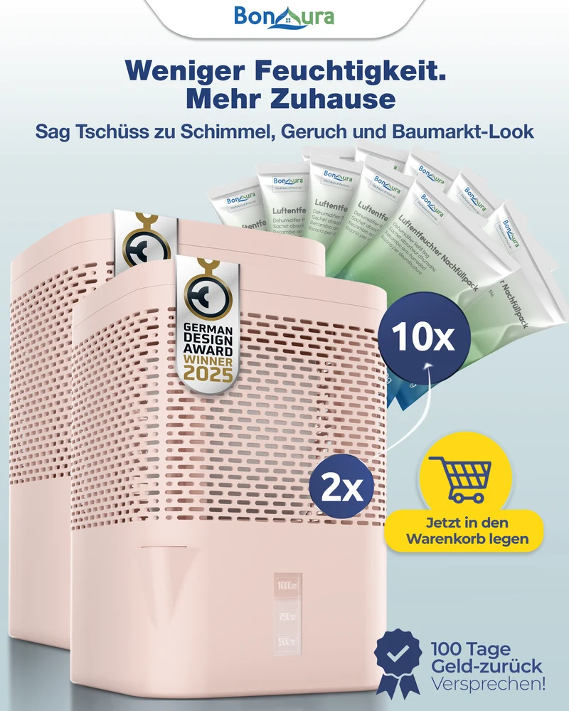 AirOne Super Sparset aus 2 x Luftentfeuchter ohne Strom und 10 x Granulat 680g
