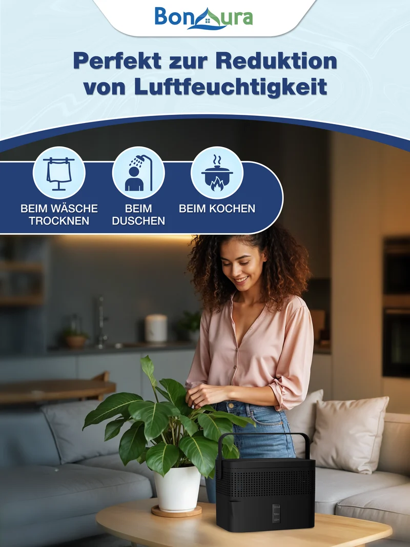 AirOne Max Bundle aus Luftentfeuchter ohne Strom und 5 x Granulat 980g