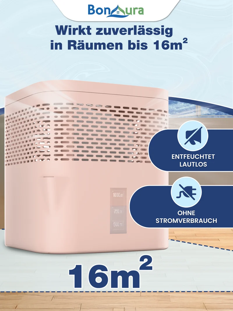 AirOne Lite Bundle aus Luftentfeuchter ohne Strom und 5 x Granulat 450g