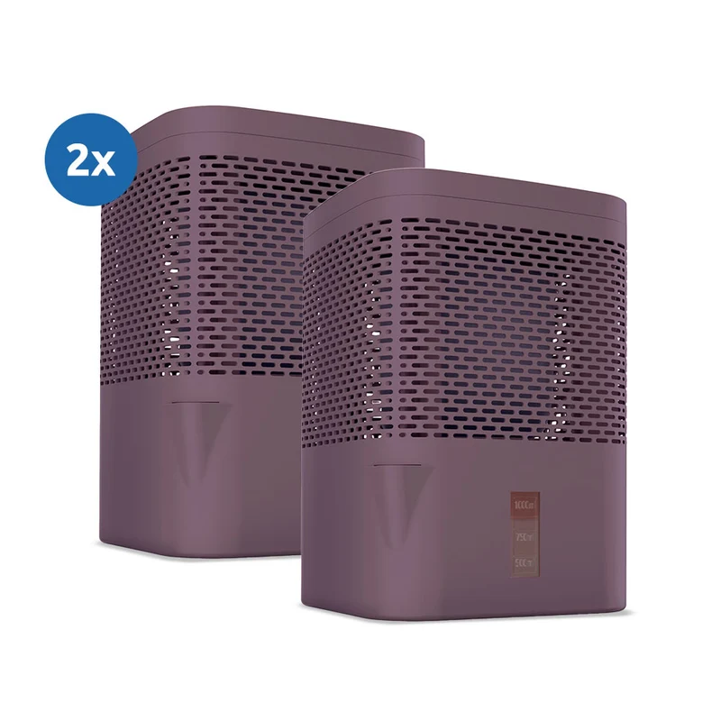 2er Set AirOne Luftentfeuchter ohne Strom mit 2x 680g Luftentfeuchter Granulat