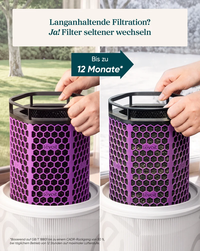Levoit Eleva 300X Luftreiniger Filter für Rauch & Feinstaub