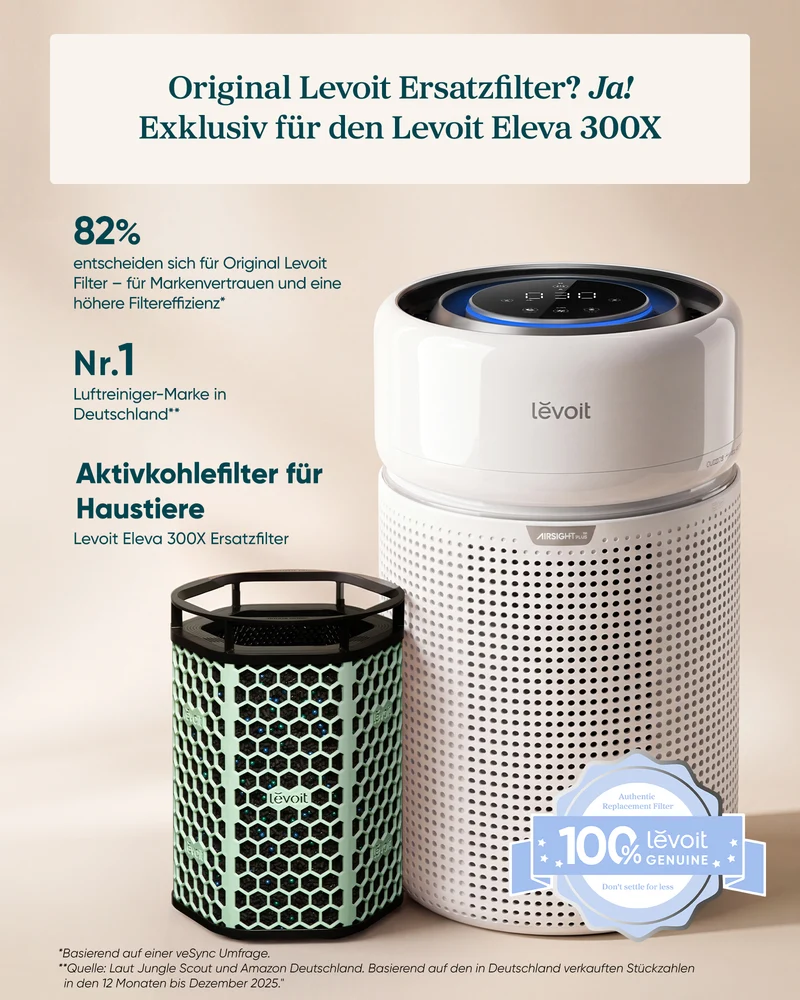 Levoit Eleva 300X Luftreiniger Filter für Haustiere