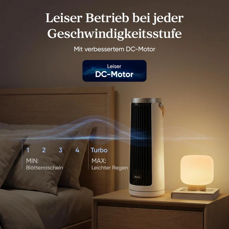 Levoit Windi Mini – Kompakter Tischventilator in Weiß