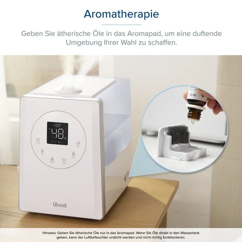Levoit LV600S Luftbefeuchter + 10er-Pack Entkalkungspads set