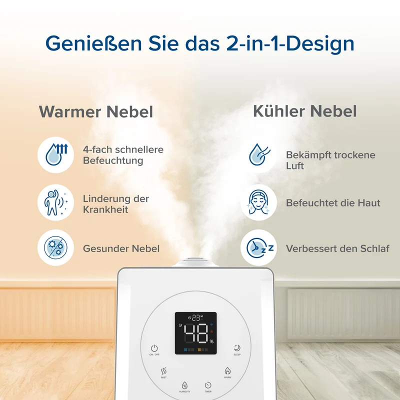Levoit LV600S Luftbefeuchter + 10er-Pack Entkalkungspads set