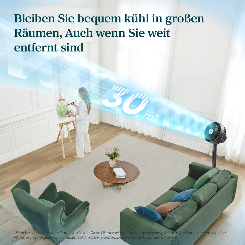 Levoit leiser Standventilator mit App-Steuerung