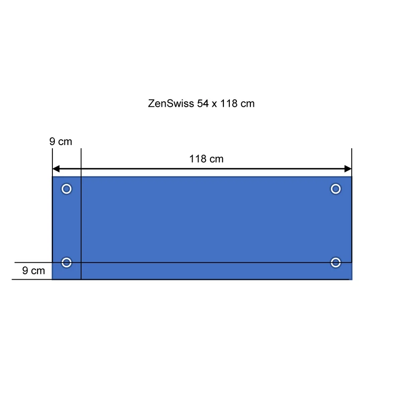 ZenSwiss - 550 W / 54 x 118 cm - Matt Weiss
