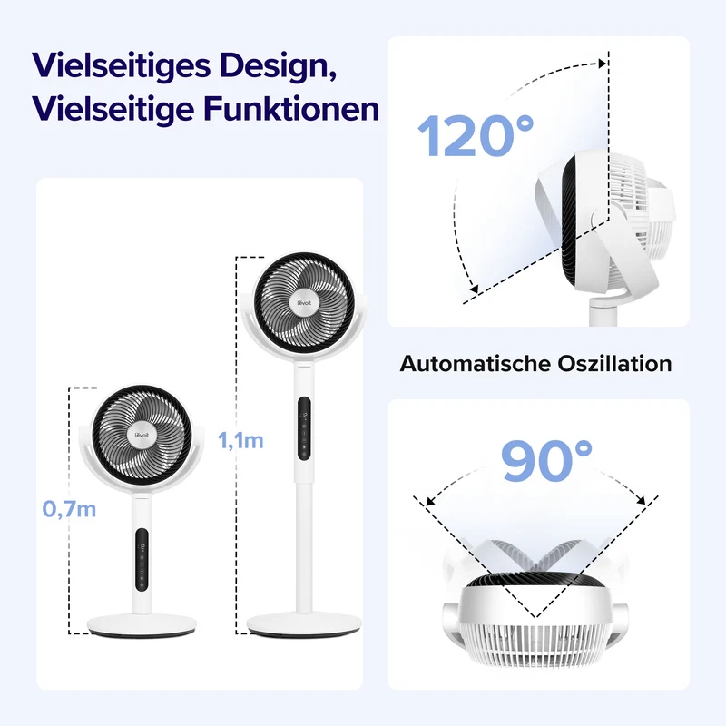 Levoit leiser Standventilator LPF-R432-WEU