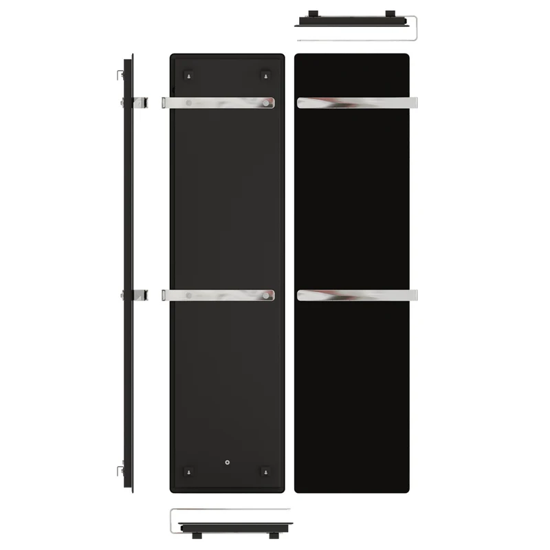 ZenSwiss furo - 42 x 160 cm - Glanz Schwarz