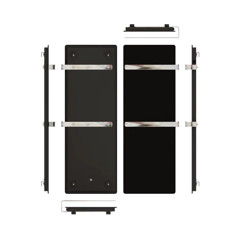 ZenSwiss furo - 42 x 120 cm - Glanz Schwarz