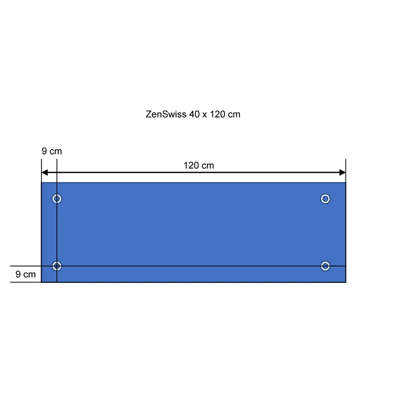 ZenSwiss Deluxe - 390 W / 40 x 120 cm - Matt Weiss