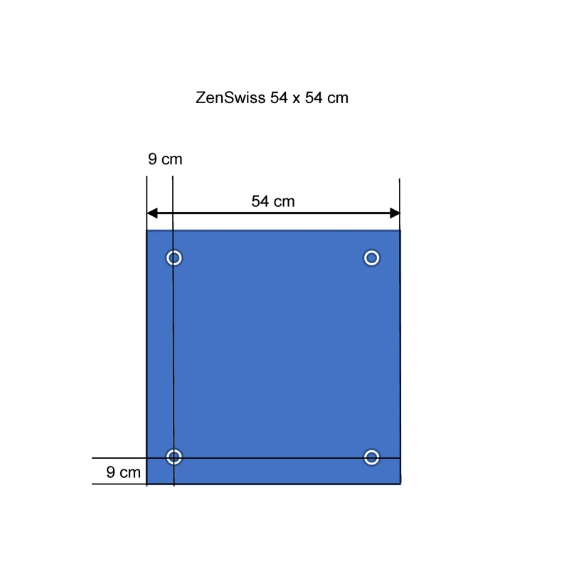 ZenSwiss Deluxe - 260 W / 54 x 54 cm - Matt Weiss