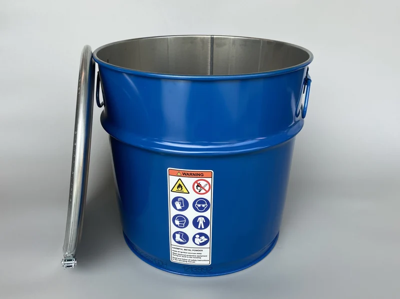 Open-Top Drum Particle Collecting Bin, 36 Liter