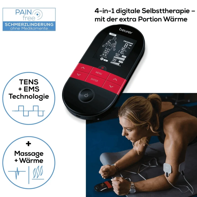 Digitales TENS-EMS-Massagegerät mit Wärmefunktion