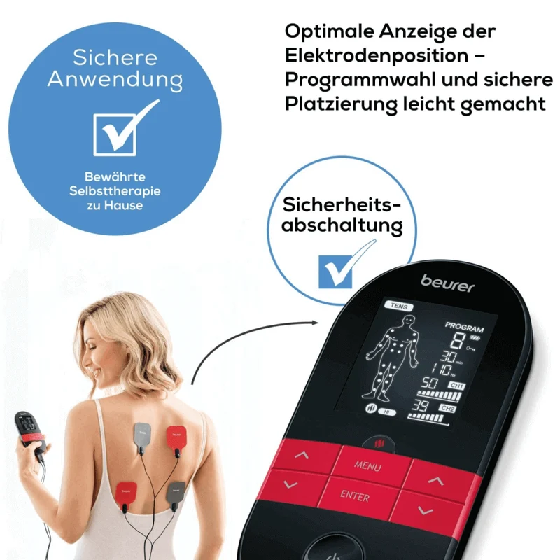 Digitales TENS-EMS-Massagegerät mit Wärmefunktion