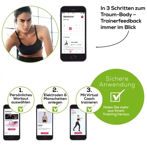 EMS Muskelstimulationsgerät mit App-Steuerung