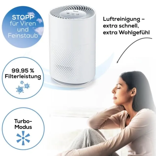 Luftreiniger mit HEPA-13-Filter für saubere Raumluft bis 37 m²