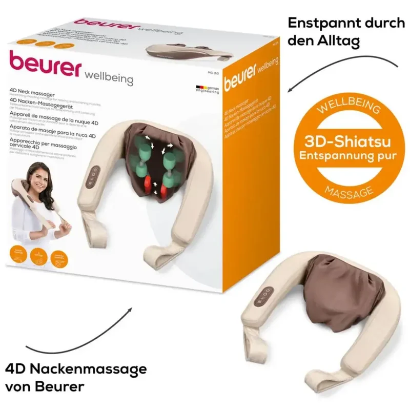 Nacken Massagegerät 4D mit Wärmefunktion für Entspannung