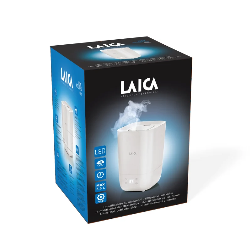 Laica HI3015 Ultrasonic Humidifier - 3,3 Liters - Humidifier with Night Mode