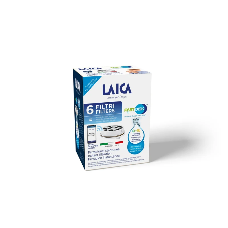 Set of 6 x Laica Fast Disk water filter