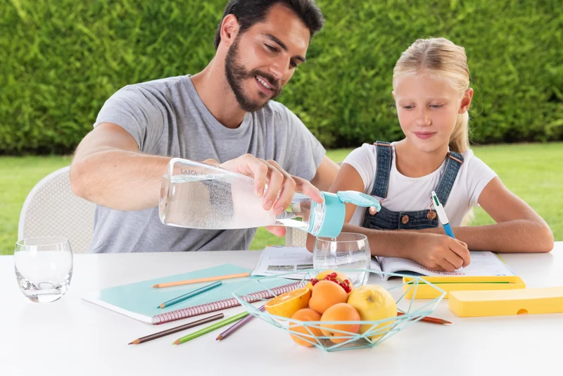 Laica water bottle flow'n go with 1 x fast disk water filter - filter while you pour