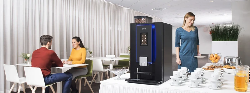 Animo OptiBean Touch 3 – Office bean coffee machine for really good coffee at work | from 15 FTE - 120 cups per hour - brewing time 30 seconds