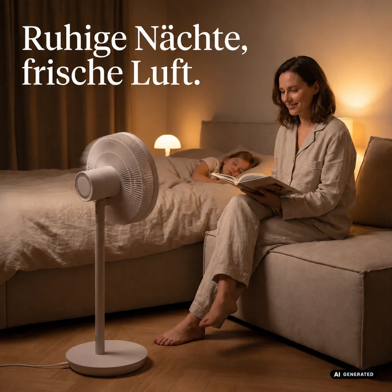 Antila 2-in-1 Stand- & Tischventilator mit Fernbedienung