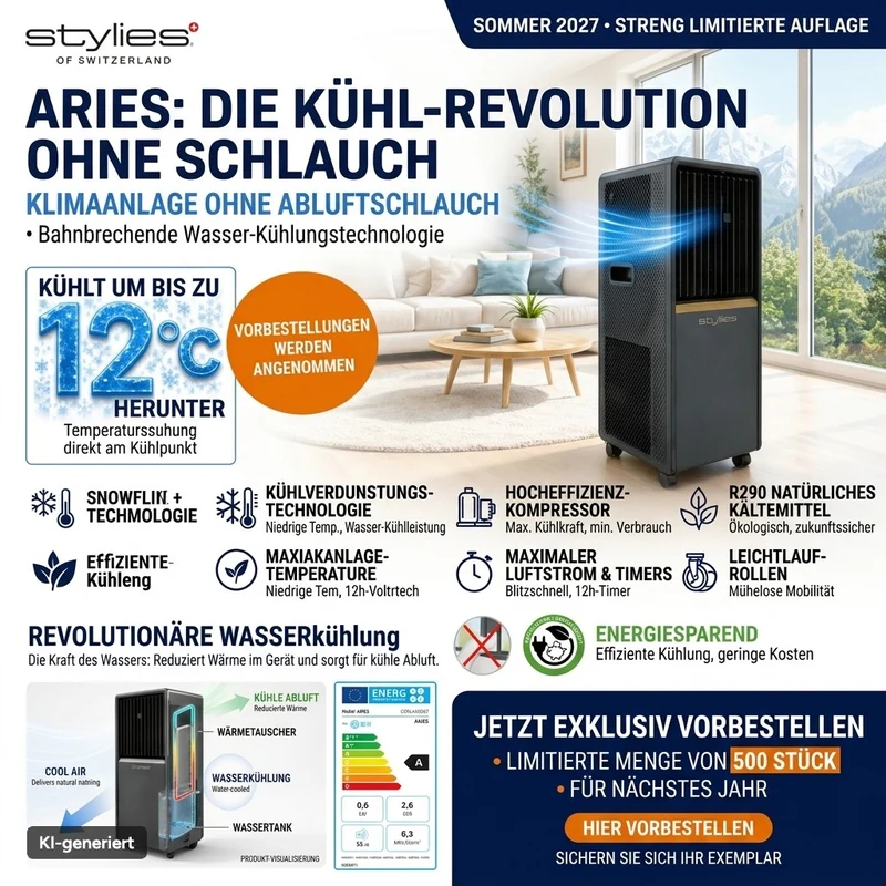 Aries Spot Klimaanlage Spot-Kühler, Revolution ohne Schlauch