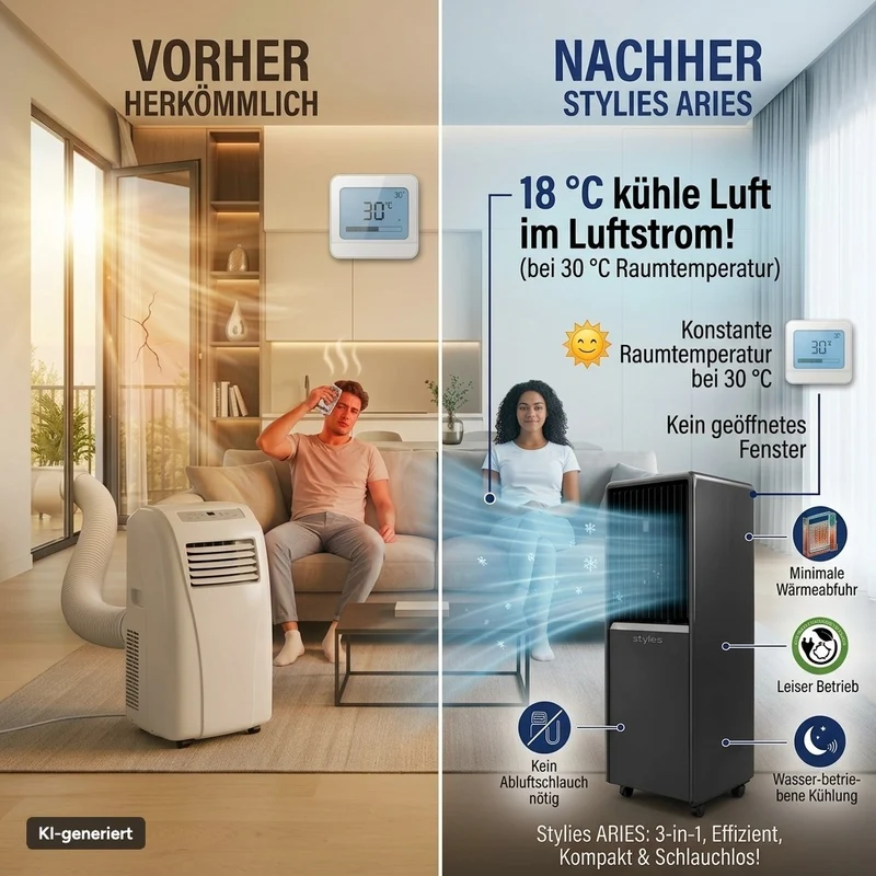 Aries Spot Klimaanlage Spot-Kühler, Revolution ohne Schlauch