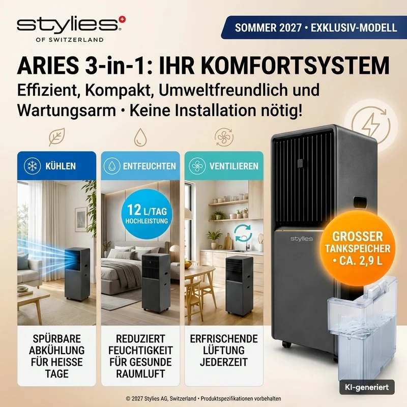 Aries Spot Klimaanlage Spot-Kühler, Revolution ohne Schlauch