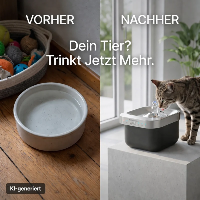 Fontanus Kabelloser Trinkbrunnen für Katzen & Hunde