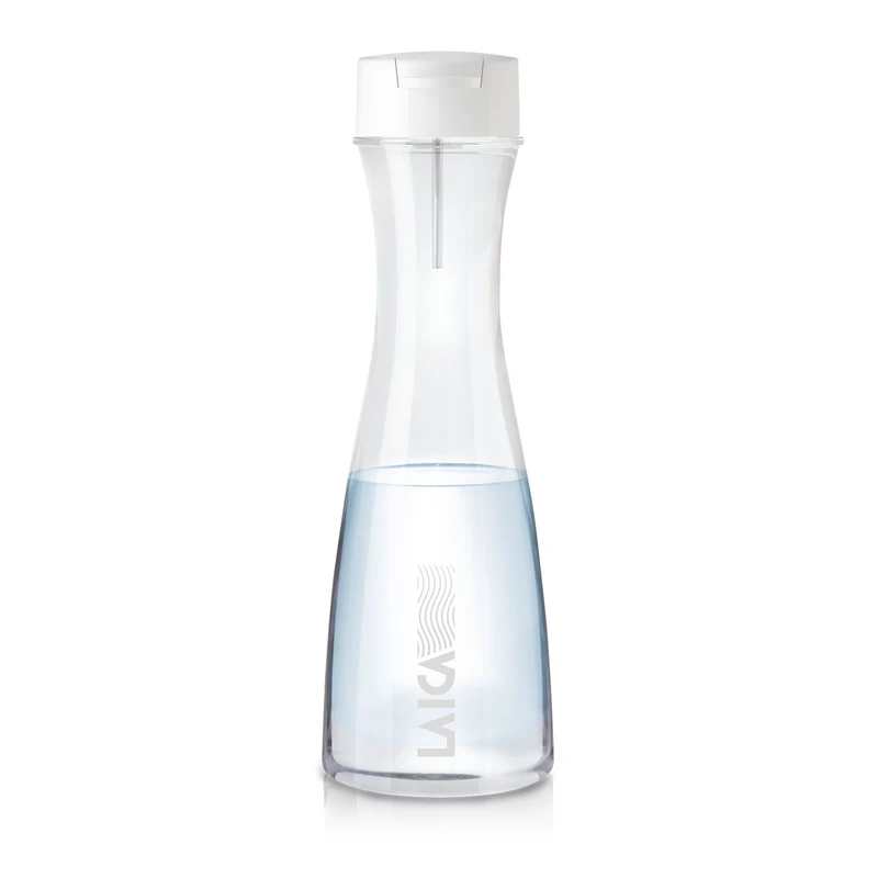 Glass water bottle Laica flow'n go GlaSSmart with 3 x fast disk water filter - filter while you pour