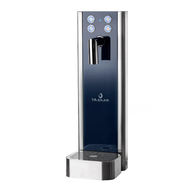 BluPura Bluglass Tower water tap with Habit Box under-counter mains water cooler of your choice