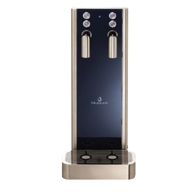 BluPura Bluglass Tower water tap with Habit Box under-counter mains water cooler of your choice
