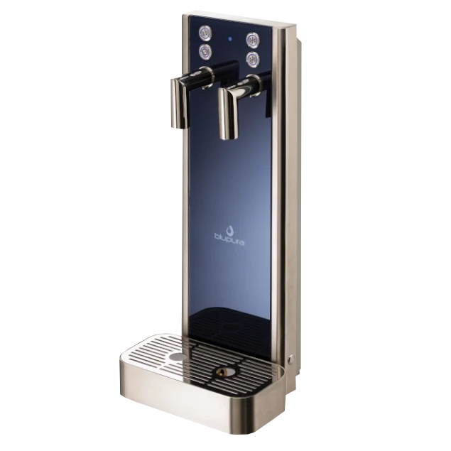 BluPura Bluglass Tower water tap with Habit Box under-counter mains water cooler of your choice