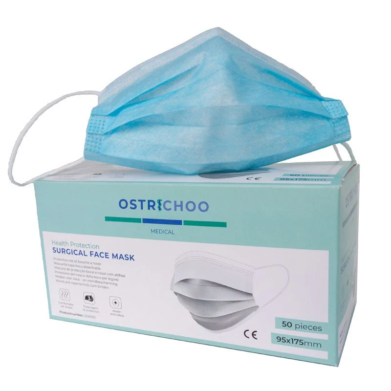 Ostrichoo face mask - Surgical face mask type I - NL certified - Filtration 95% - 50 pieces