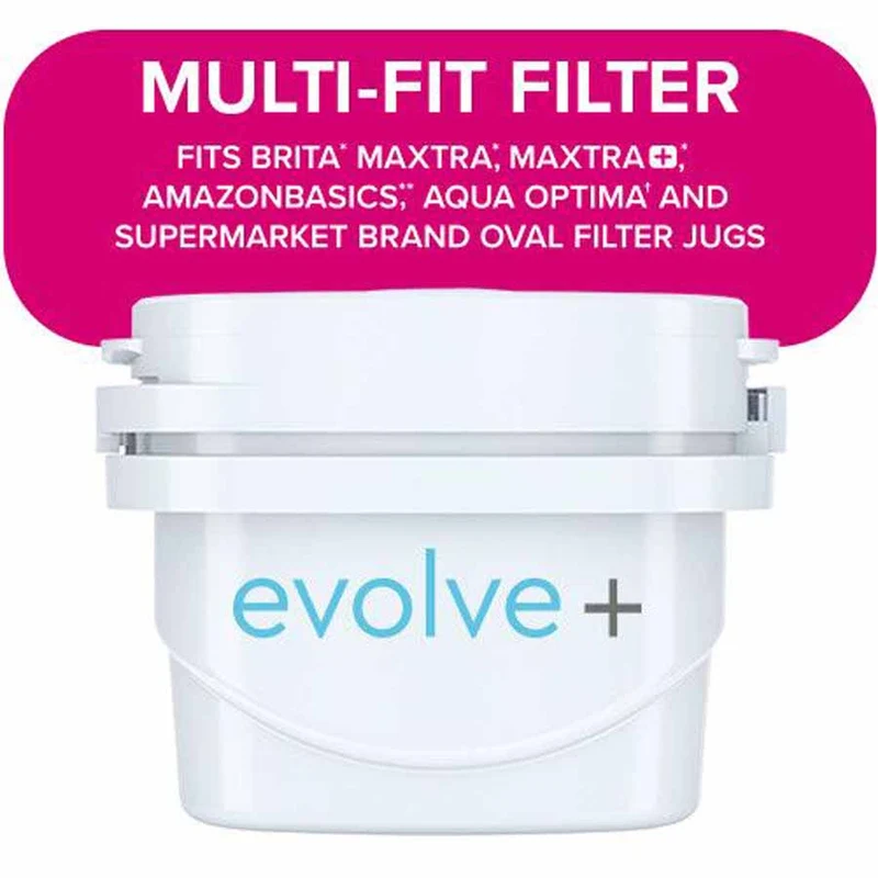 Aqua Optima Evolve+ single life water filter 3pack | 3 x 100 liter | Replacement filter Aqua Optima, Brita® Maxtra®, Maxtra+®