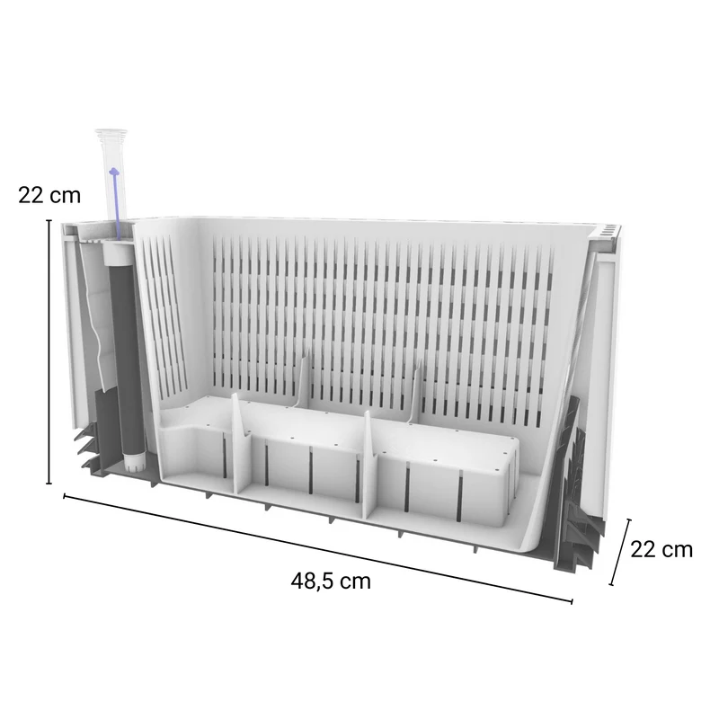 AIRY L inkl. Substrat (weiss-anthrazit)