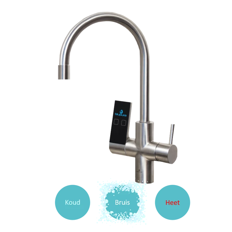 BluPura BluSeven 7-way water tap with under-counter Habit Box mains water cooler of your choice
