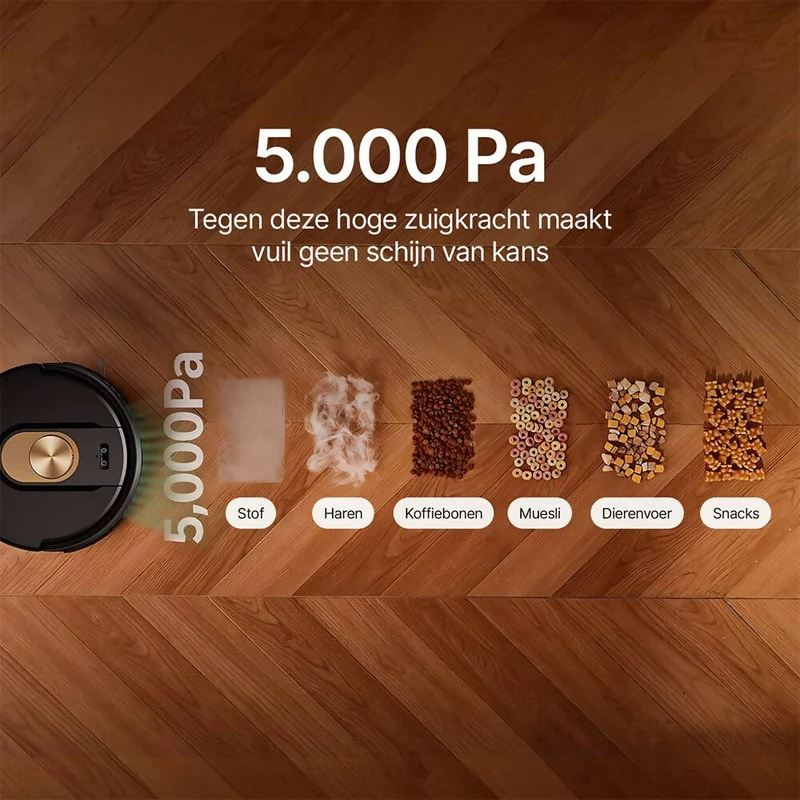 Robotstofzuiger W9 met dweilfunctie, 5.000PA en 150 minuten looptijd – schoonmaken was nog nooit zo eenvoudig