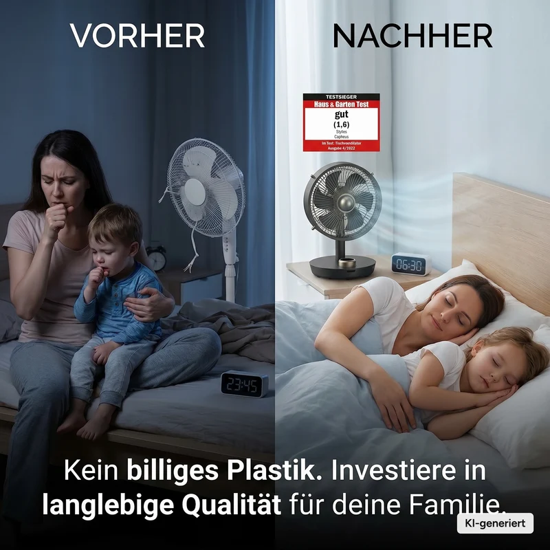 Cepheus Metall-Tischventilator - Testsieger